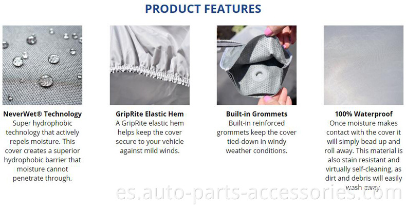 Marca privada Autor pesado Anti scratch Rain Prueba de nieve de 190T Durable Logotipo personalizado Tarpaulin Car Cover